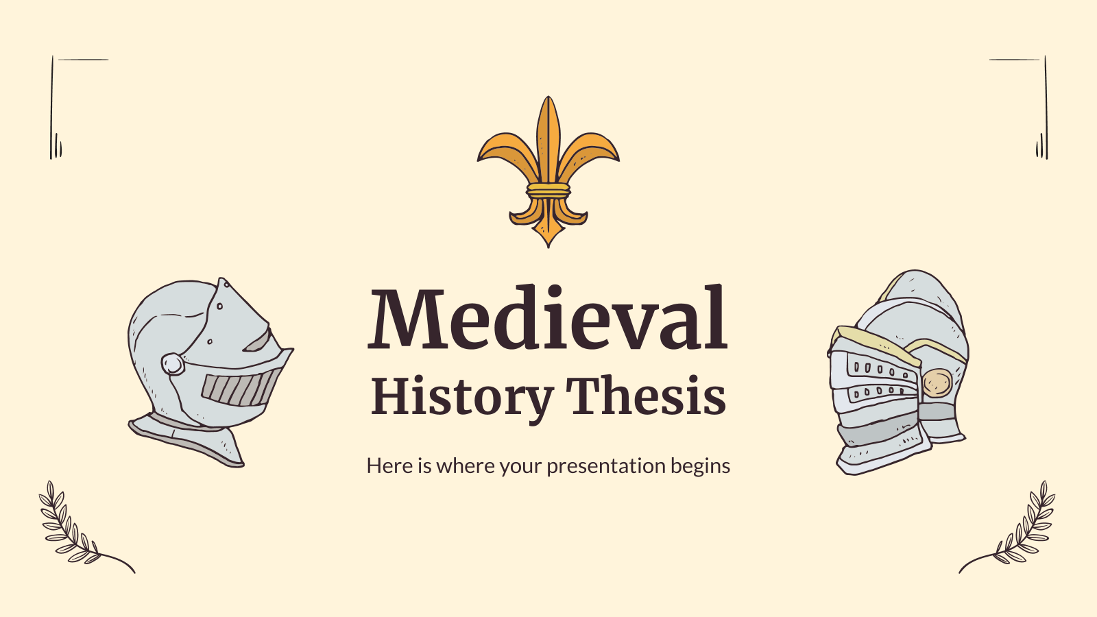 中世纪历史论文PowerPoint模板